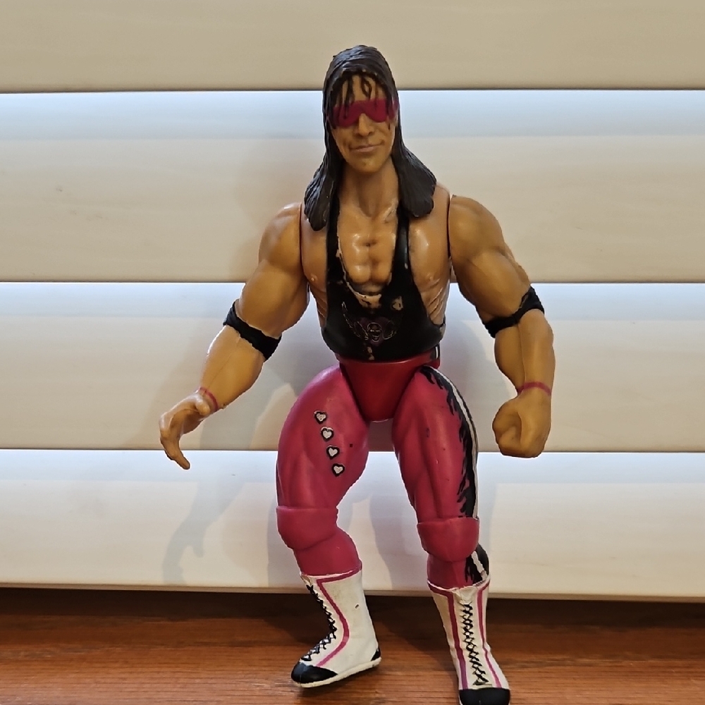 Vintage 1996 WWF Jakks Bret Hitman Hart Action Figure